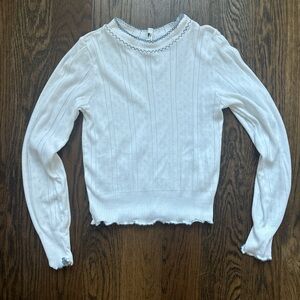 Pretties Venice Pointelle Crew Neck